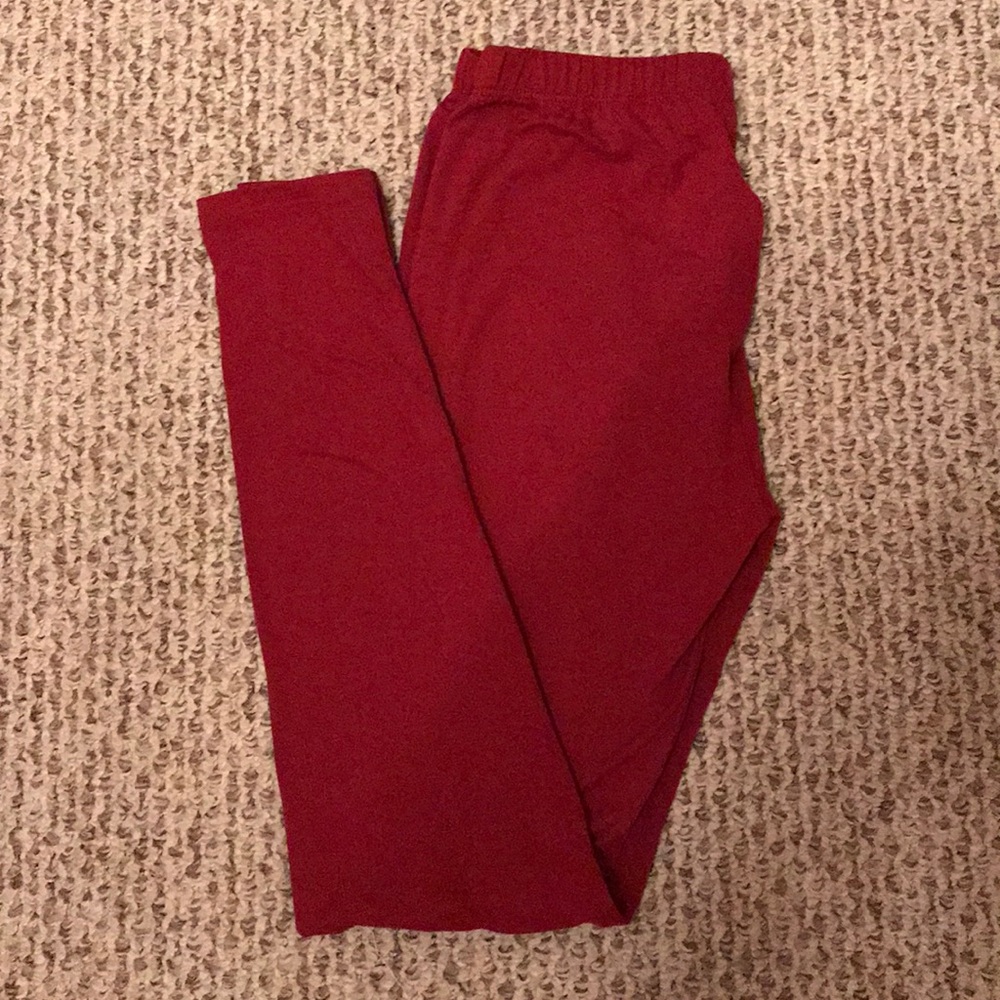 💙 NWT. LAST PAIR BURGUNDY LEGGINGS. FITS 2-12